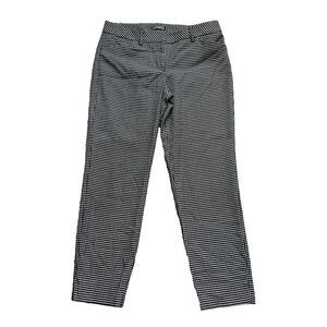 Express Editor Pants Womens Black and White Check, Size 4R, 30x26‎